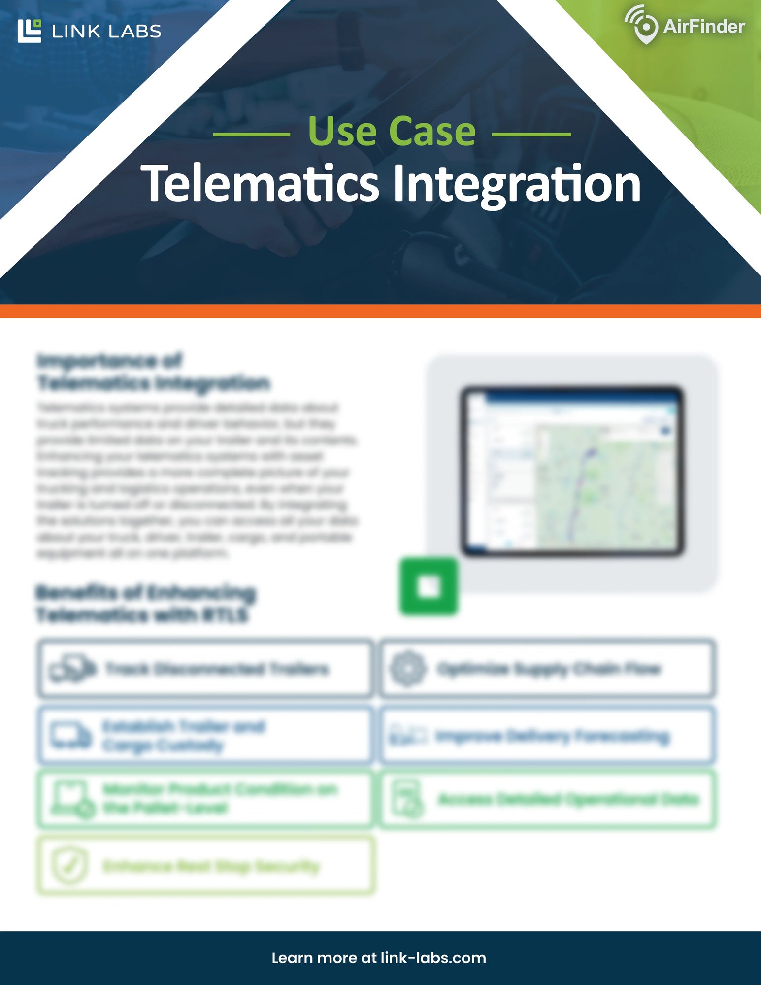 Telematics integration with trailer tracking