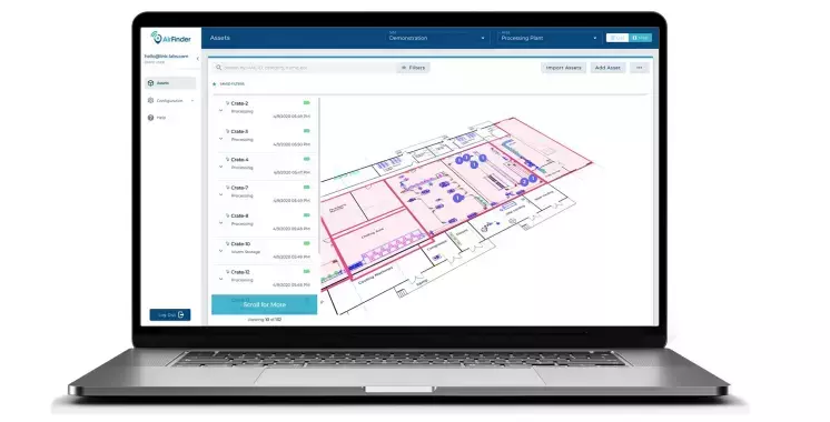 AirFinder OnSite Screenshot UI