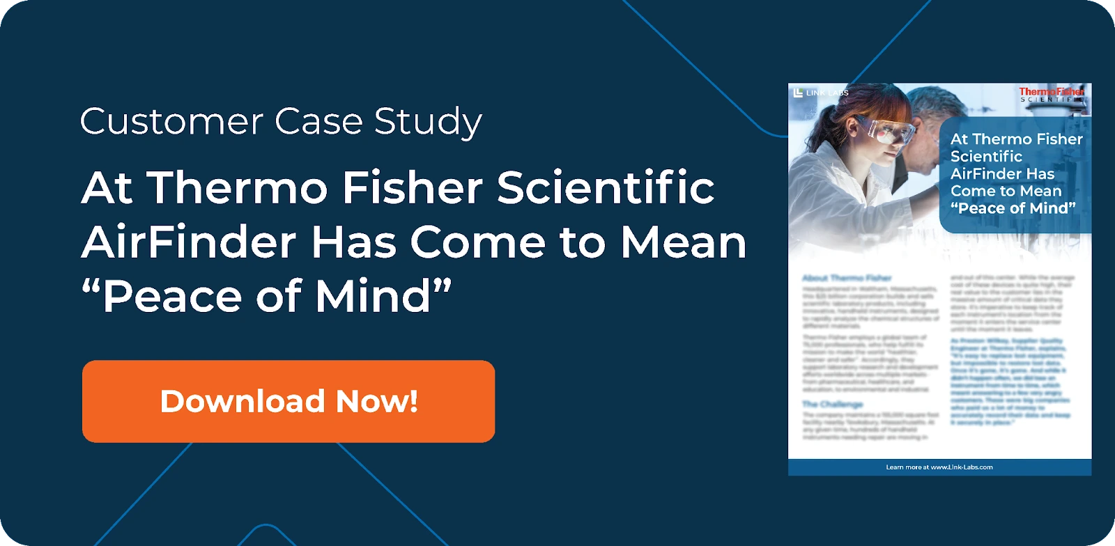 Curious about how Thermo Fisher Scientific uses AirFinder to see results for tracking misplaced workplace assets? Download this customer case study to find out how.